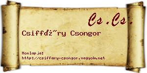 Csiffáry Csongor névjegykártya