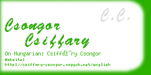csongor csiffary business card